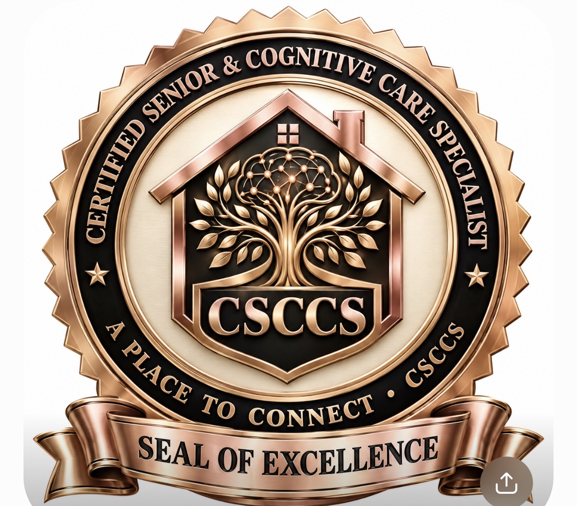 Official CSCCS seal — Certified Senior & Cognitive Care Specialist